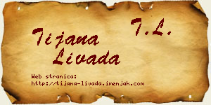 Tijana Livada vizit kartica